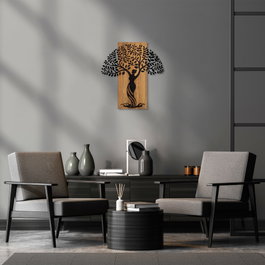 Wallity Woman Tree 3 en Nogal y Negro